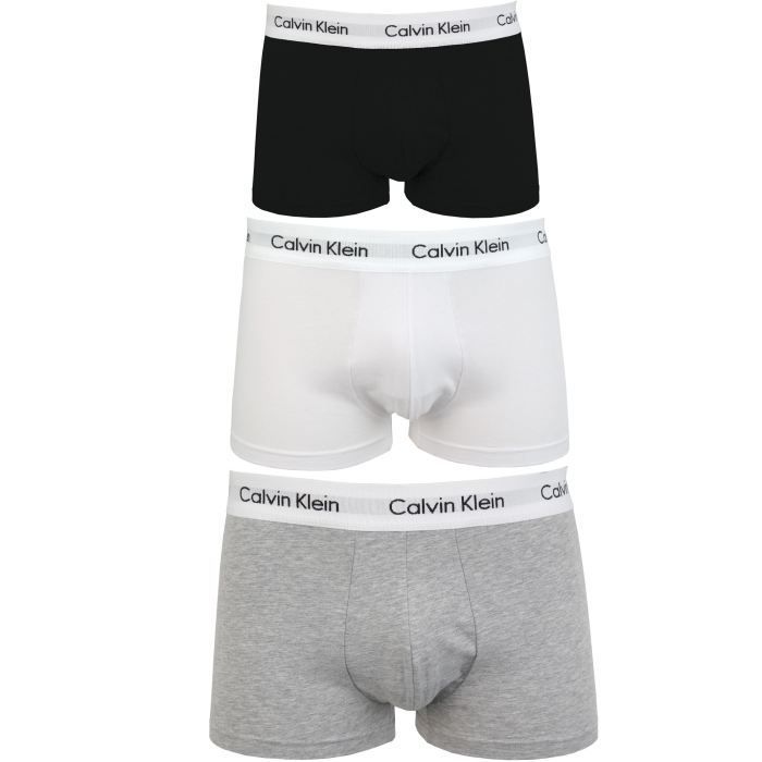 CALVIN KLEIN Men's 3-Pack Boxer Shorts Black/White/Grey