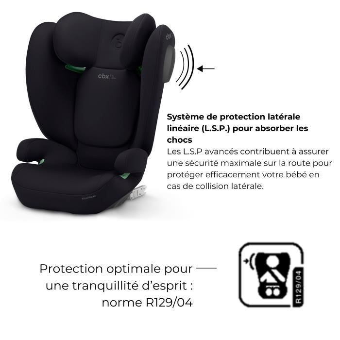 Silla de coche Cybex Solution B3 i-Fix - De 3 a 12 años - De 15 a 50 kg - De 100 a 150 cm - Negra