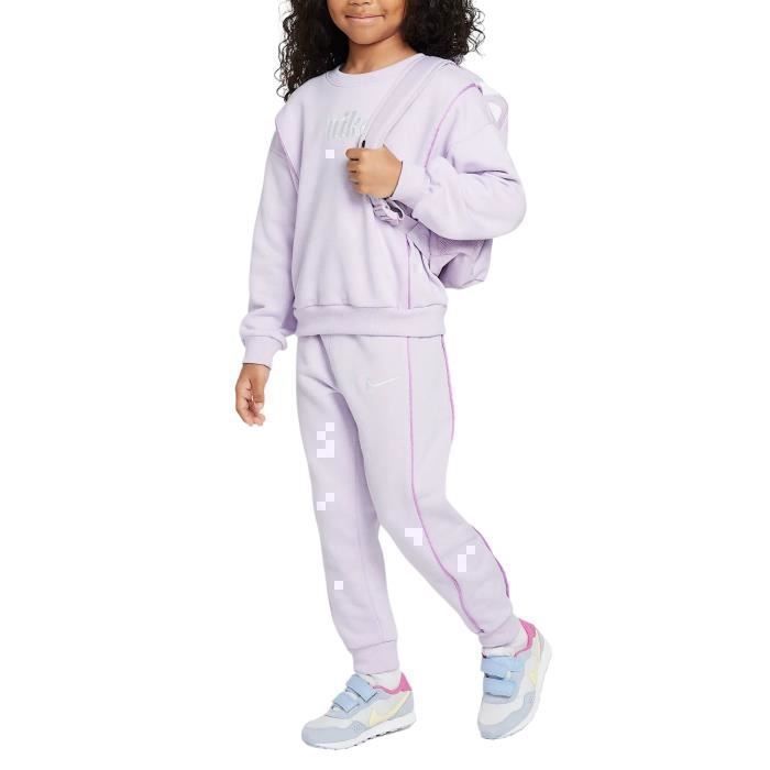 Chándal Nike Essentials de cuello redondo para niña, morado, 36M606-P6I