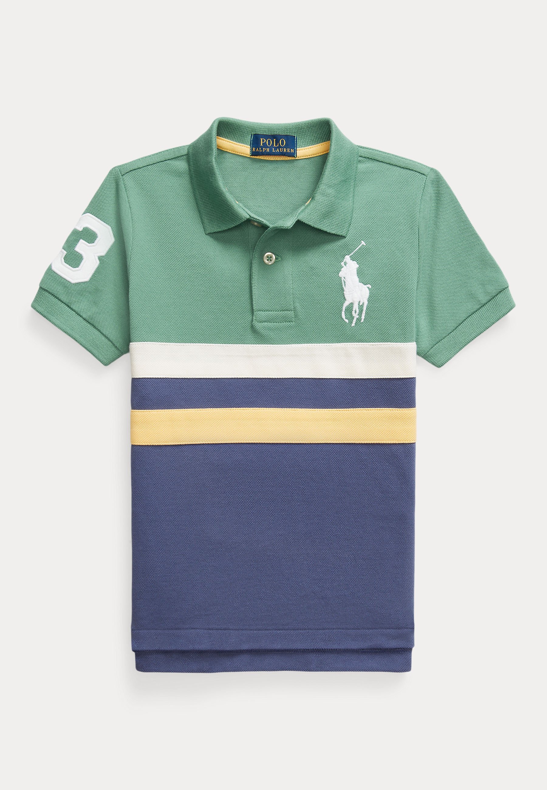 Polo Ralph Lauren BIG PONY Baumwoll-Mesh-Poloshirt – Poloshirt – Fairwaygrün, mehrfarbig