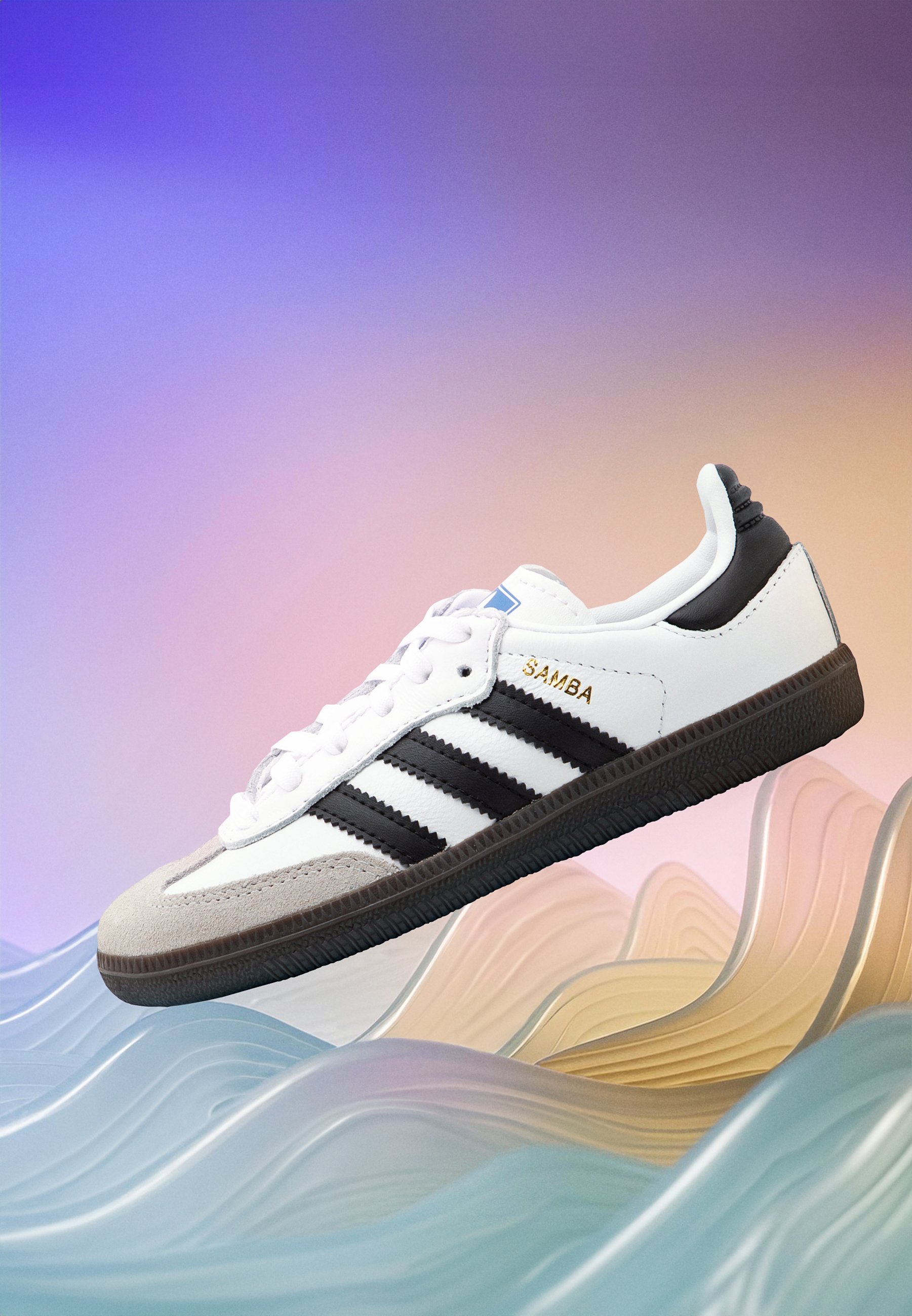 adidas Originals SAMBA UNISEX - Sneakers - schoenen wit/core black/gum