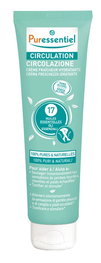 Crema hidratante PURESSENTIEL para la circulación sanguínea