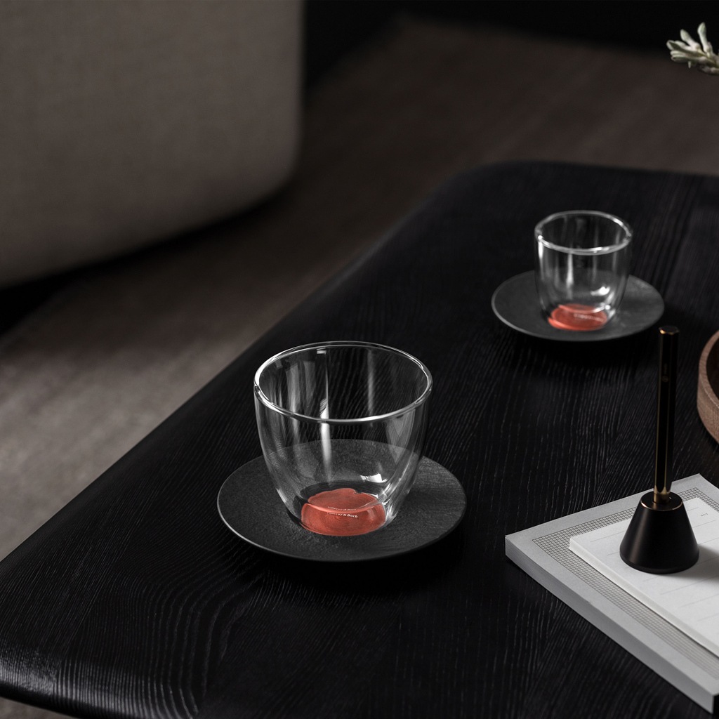 Villeroy & Boch Tasse/Untertasse, Modell Rock Glow – 1 Stück