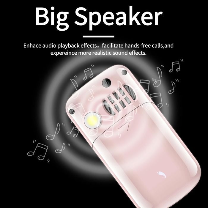 G660 Téléphone Portable Mobile senior pour Personnes âgées Dual LCD Écran avec Grandes Touches | Bouton SOS -Rose