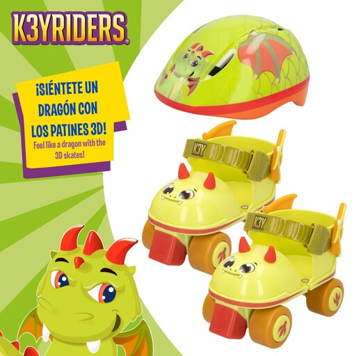 Keyriders - Combo Skates en Helm 3D Draak