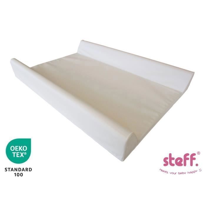 Stefano fashion - Matelas à langer avec rebords 70x50 cm - Blanc - avec label de qualité OEKO-TEX standard 100