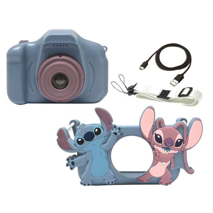 LEXIBOOK - Appareil photo pour enfant avec protection - 4 en 1 - Disney Stitch - carte mémoire incluse