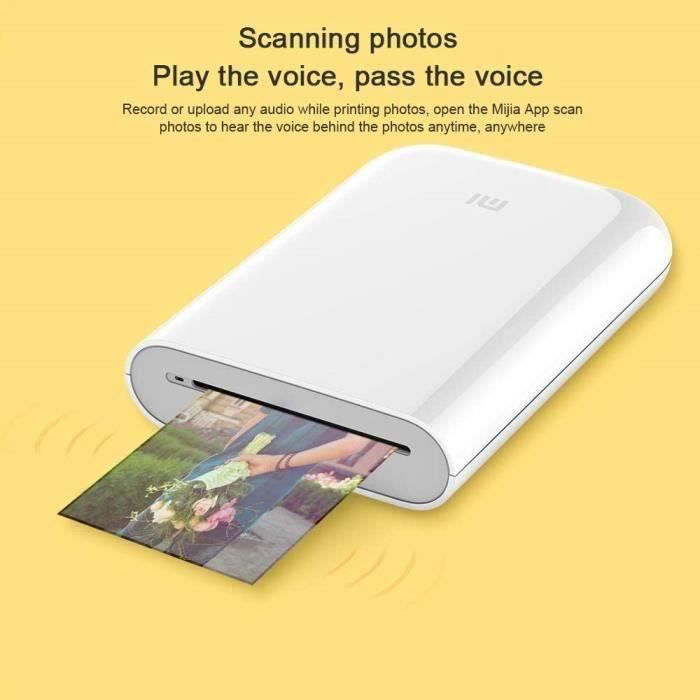 Xiaomi Photo Printer, Portable Photo Printer, White