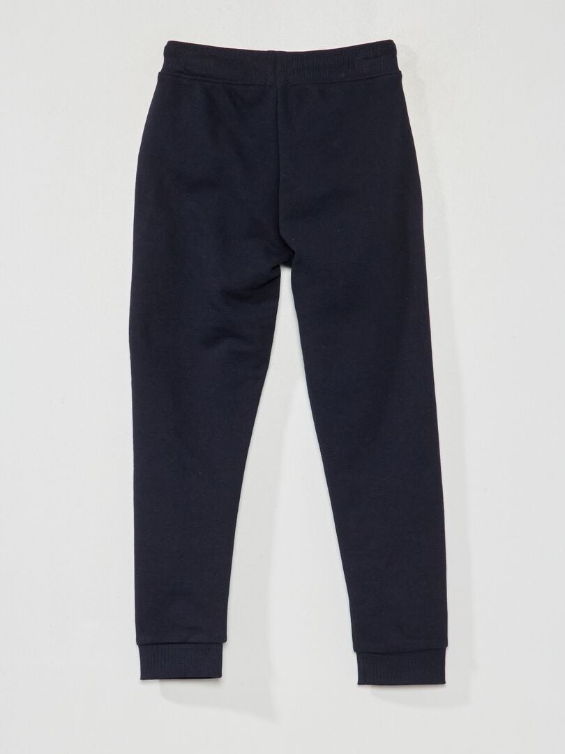 Effen katoenen joggingbroek - Marineblauw