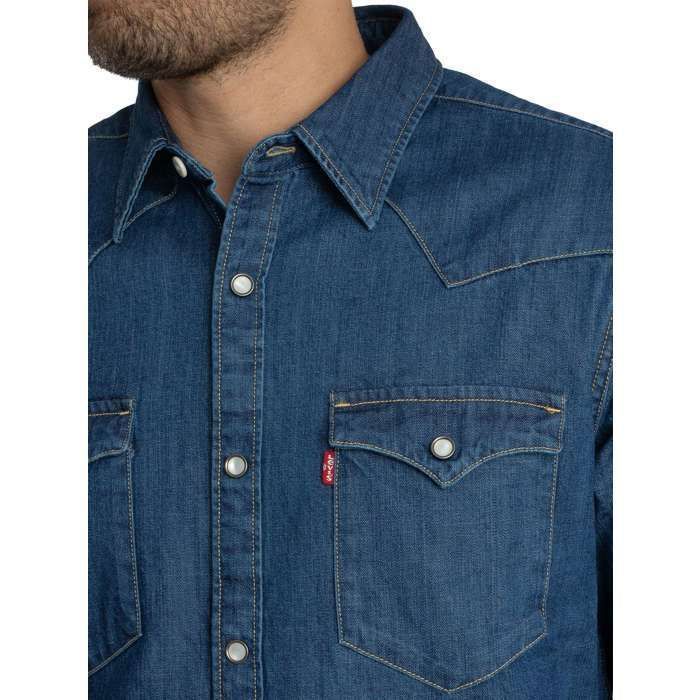 Camicia da uomo LEVI'S in cotone blu GR78809