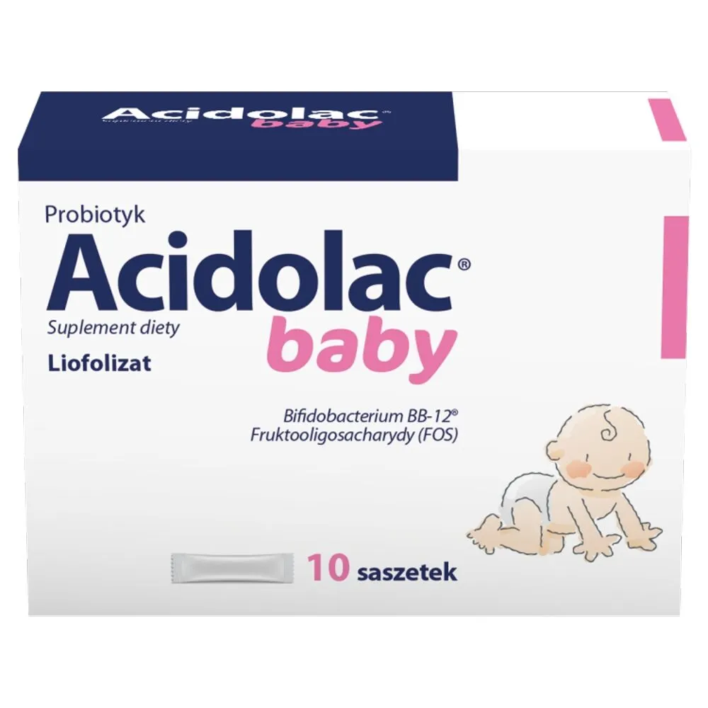 Acidolac Baby, Probiotyk dla niemowląt, dzieci i osób dorosłych, Saszetki