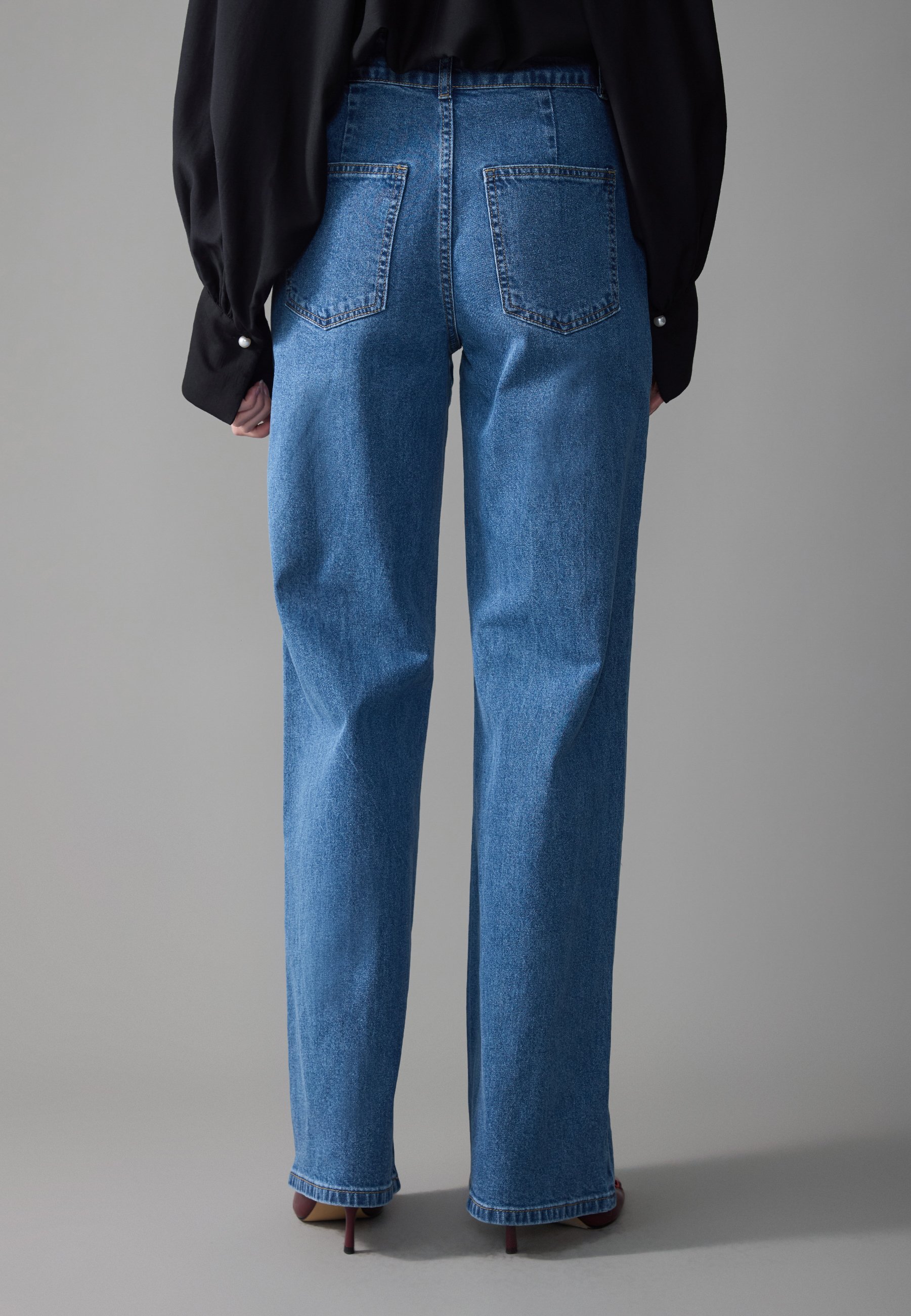 Zign Studio jeans met rechte pijpen - middenblauw