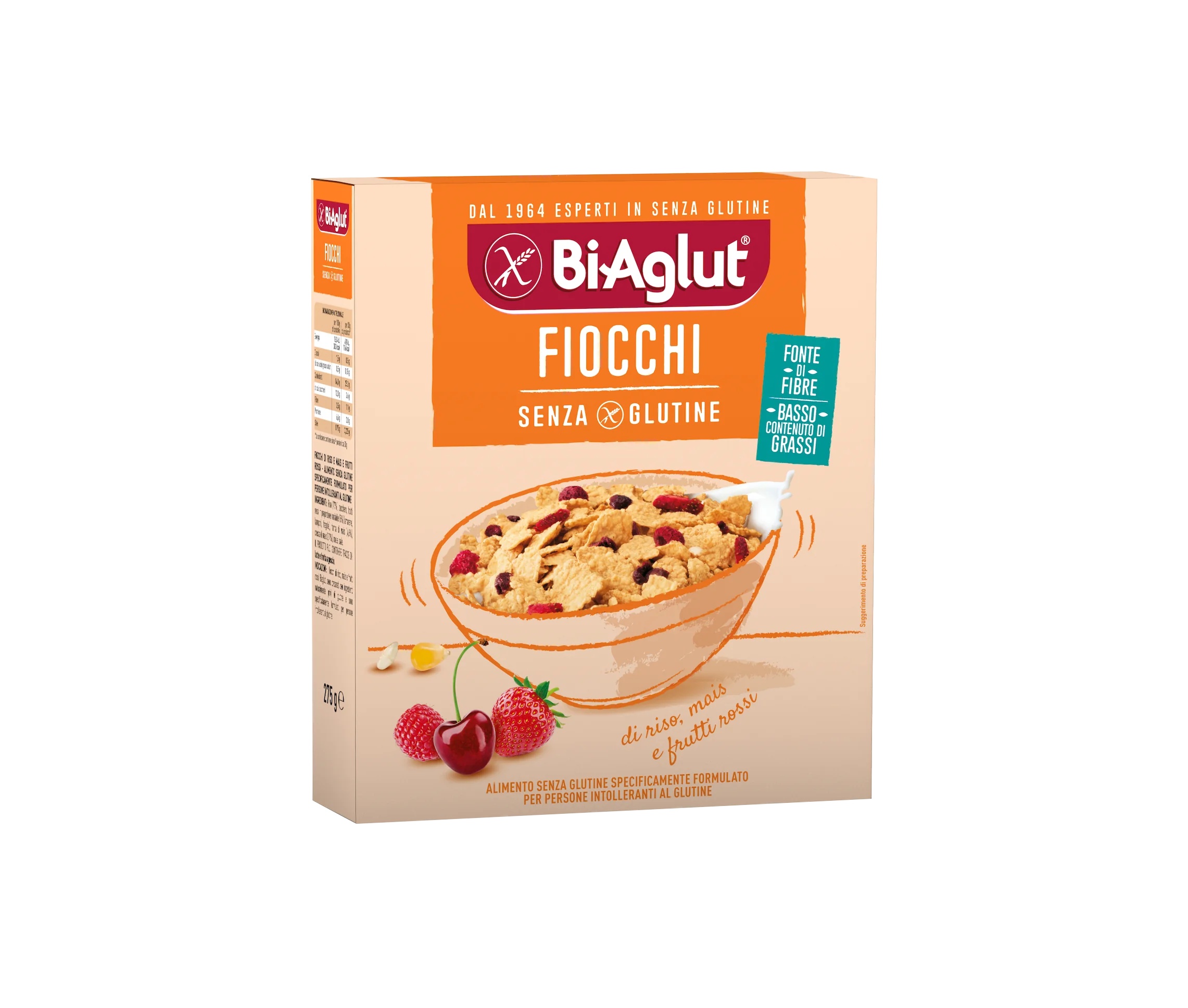 BIAGLUT Riz Biaglut, flocons de maïs et de fruits rouges 300 g sans gluten