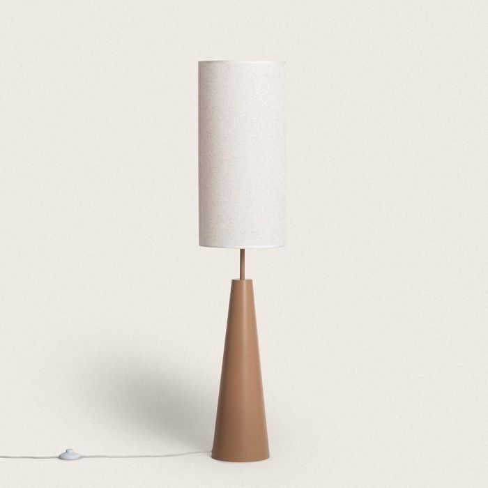 Lampada da terra in metallo color beige Dimbar