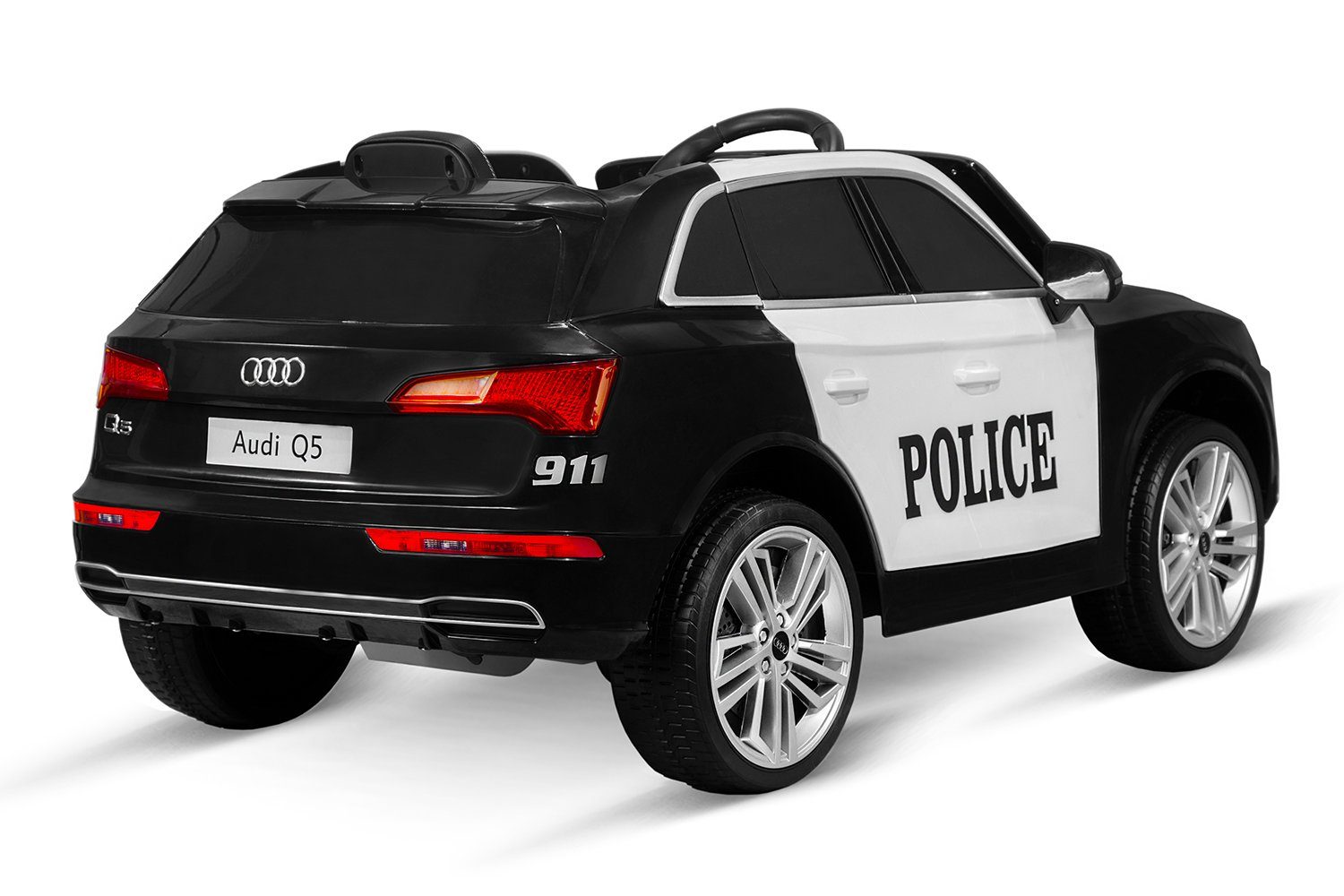 Kidix elektrisches Kinderauto Audi Q5 Police 2x 40W 12V 7Ah Kinderauto Elektroauto