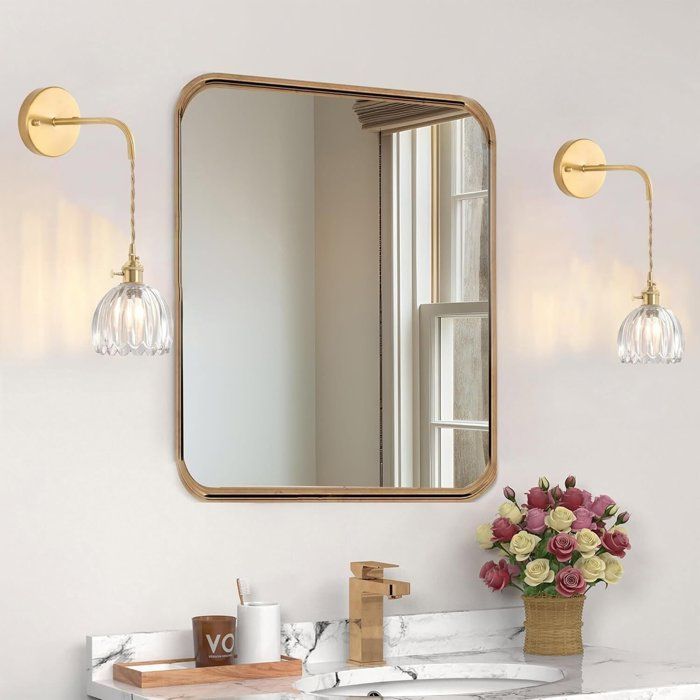 Aplique de pared - AXHUP - Flor - Cristal transparente - E27 - Estilo Art Déco vintage
