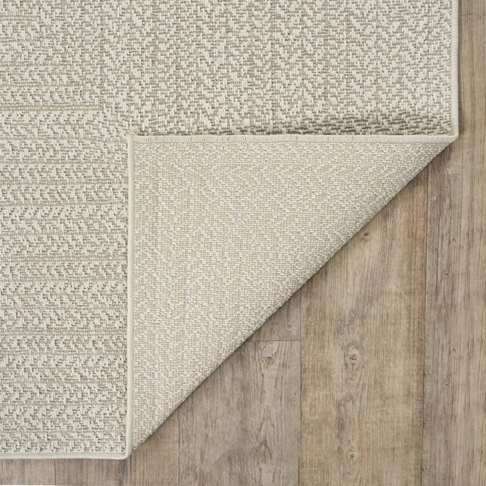 the carpet Kansas Tapis d'intérieur et d'extérieur  de aspect jute, résistant aux intempéries, Crème, 120 x 170 cm (5001)