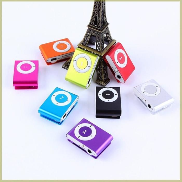 Cocosity 1 Mini portátil USB MP3 lecteur Mini Clip mp3 Sport Sport compacto Metal Mot Reproductor de música MP3 con tarjeta TF son mp4 Argent