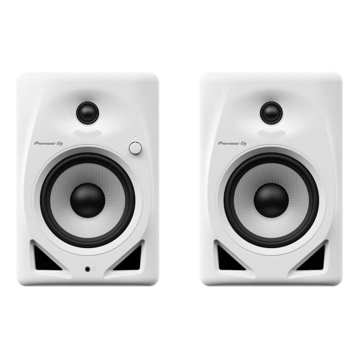 Pair of Pioneer DJ DM-50D-W monitor speakers - Bass Reflex - 2x25W - DJ or Production Mode - White