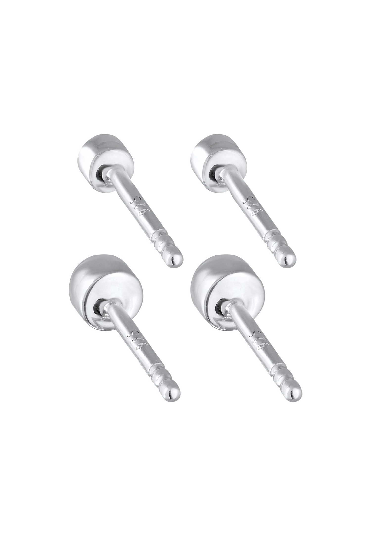 Elli Femmes clous d'oreilles Basique set de 2 avec cristal en argent sterling 925