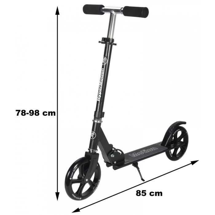 ROCKSTER HyperMotion Kids/Teens Scooter (Max Load 100 kg) Foldable | Foot Brake | 200 mm Wheels | ABEC-7 Anti-Slip | Black
