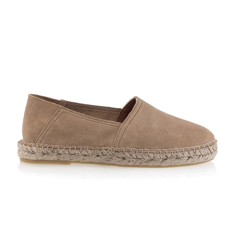 Beige espadrilles voor dames met touwzolen