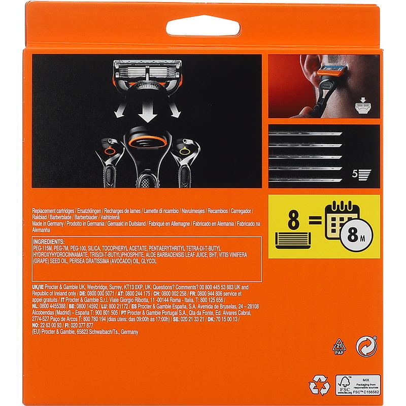Gillette Gillette-blader, 8-pakning Fusion