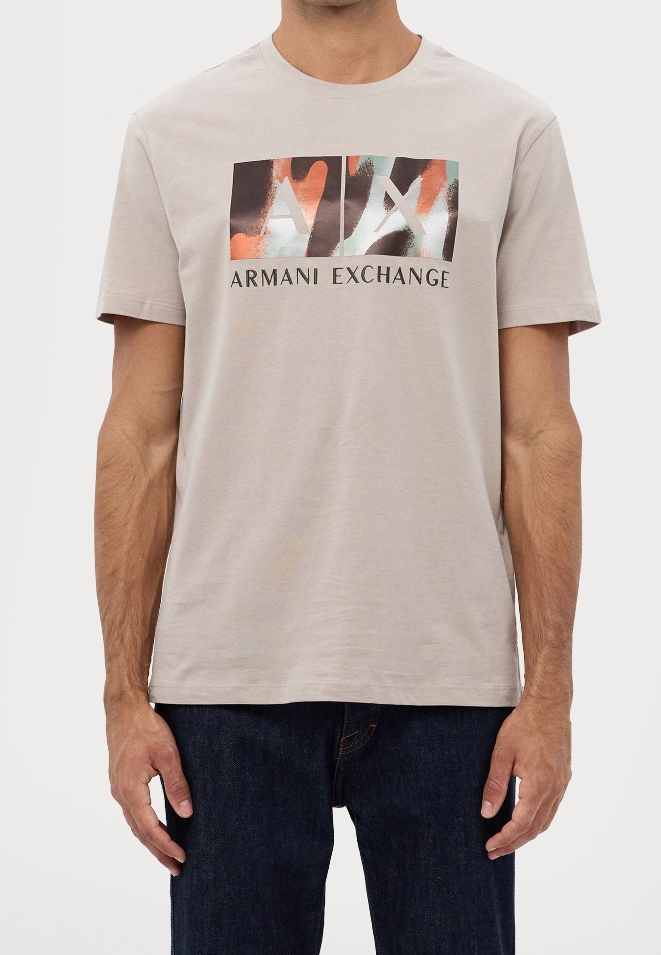 Armani Exchange Print T-shirt - taupe