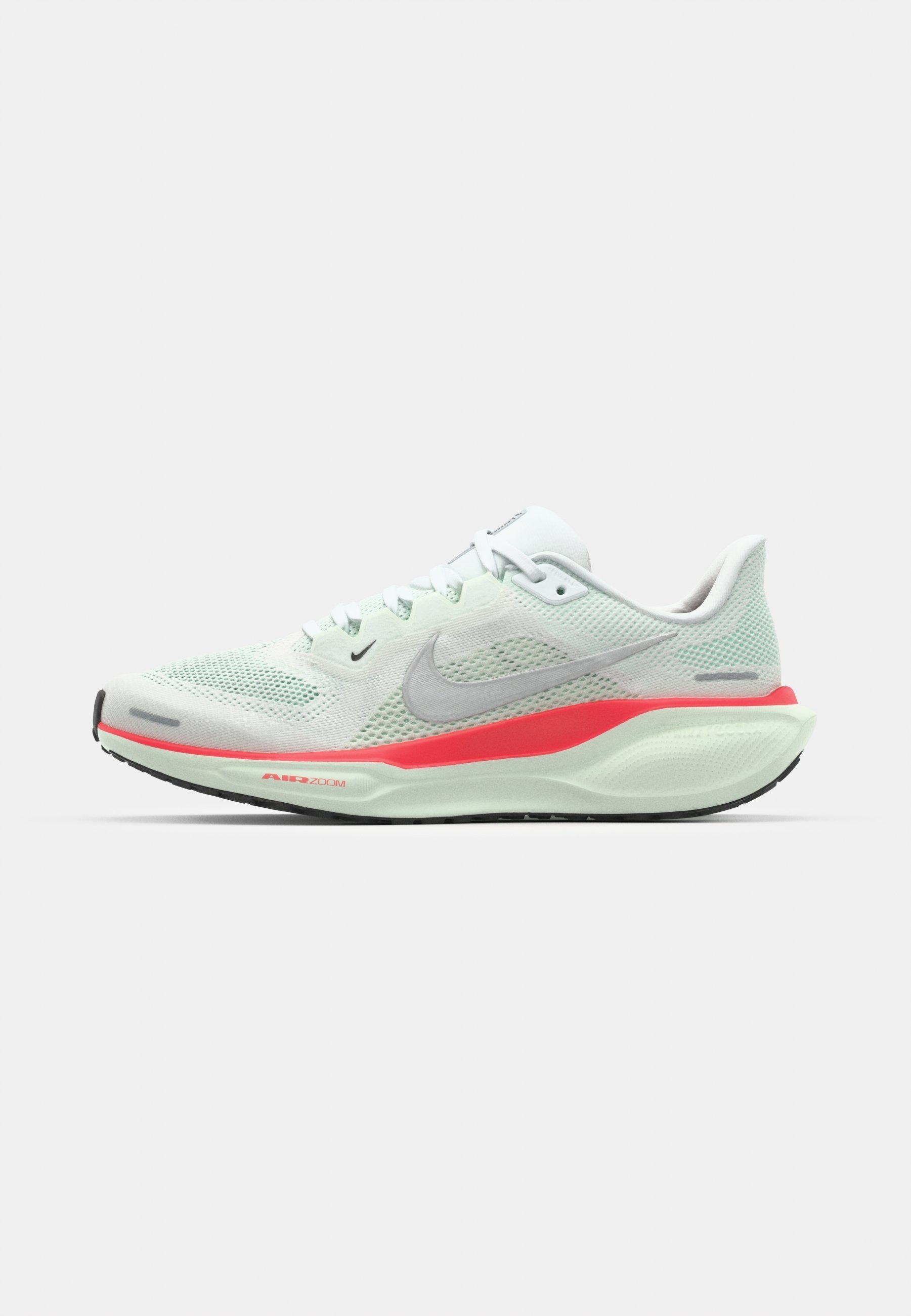 Nike Performance AIR ZOOM PEGASUS 41 - Scarpe da corsa su strada - bianco/argento metallizzato/verde chiaro/rosso acceso/nero