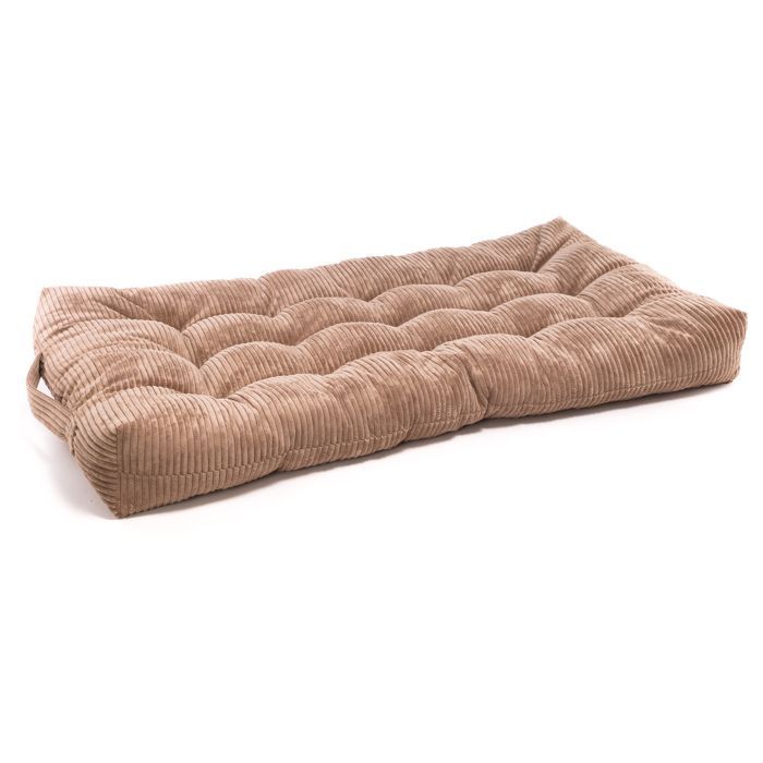 Matelas de Sol pour Enfants ECOPUF - Coussin pour Chambre d'Enfant - Matelassé, en Velours Côtelé, 70x120x15cm - SZ96 Cappuccino