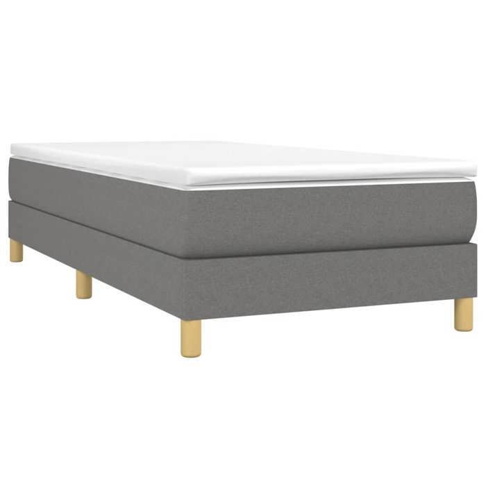 Zomer 2026@Eenpersoonsbedframe - Lattenbodem - voor volwassenen - Donkergrijs 90x190cm stof, 4723