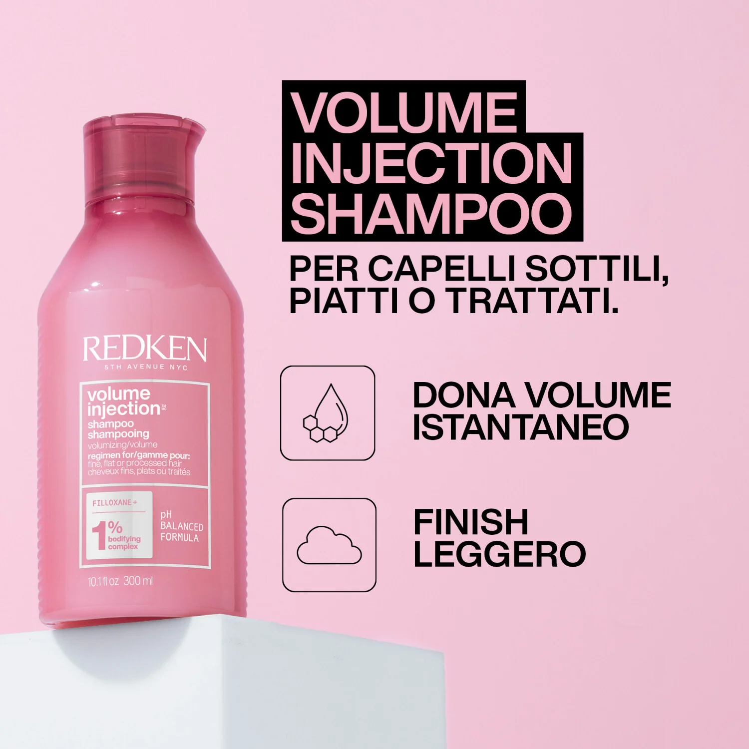 Volume Injection Cofanetto Natale Shampoo, Conditioner & One United per capelli sottili - Cofanetti per Capelli, Shampoo Volumizzante, Balsamo Volumizzante Capelli