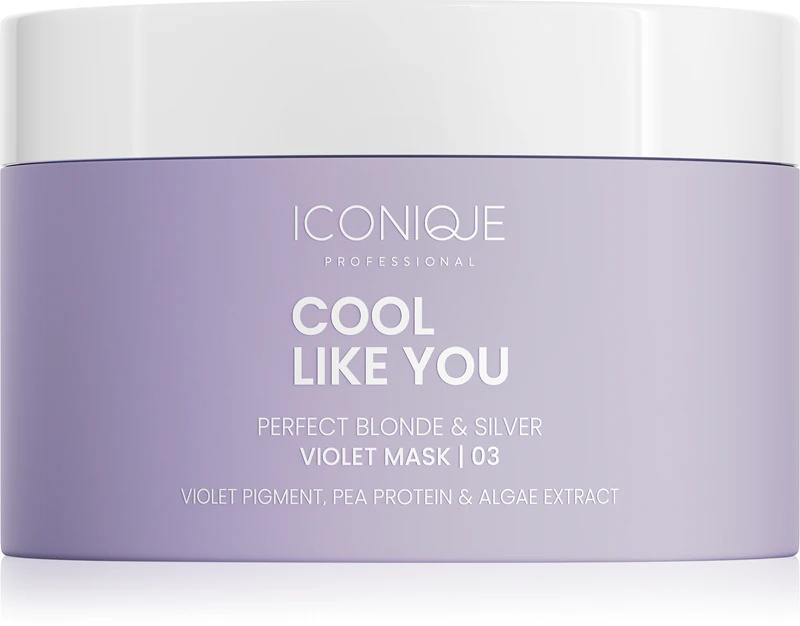 ICONIQUE Professional COOL LIKE YOU Perfect Blonde & Silver Violet matu maska dzelteno toņu neitralizēšanai