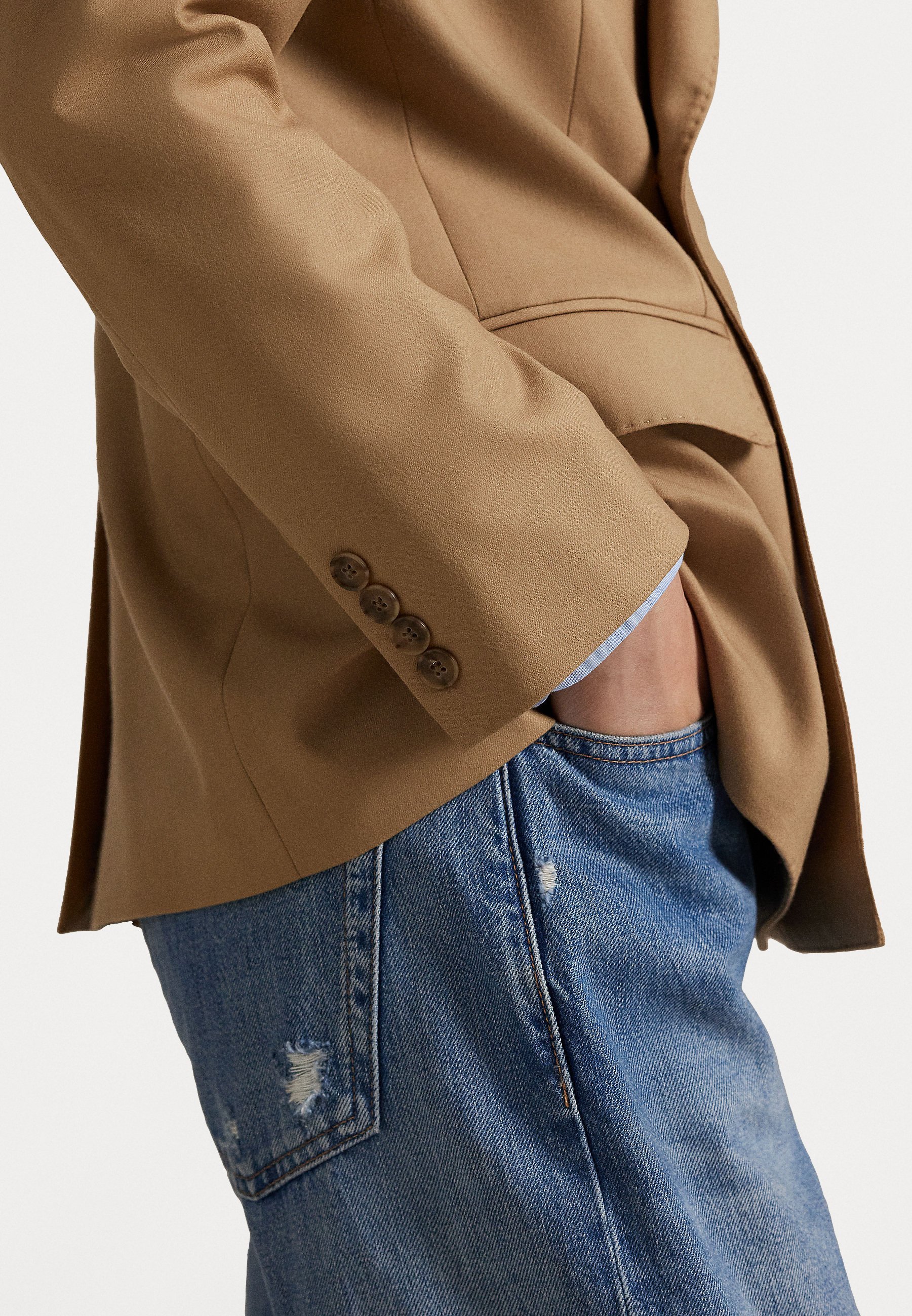 Blazer croisé en laine stretch Polo Ralph Lauren - Blazer - camel