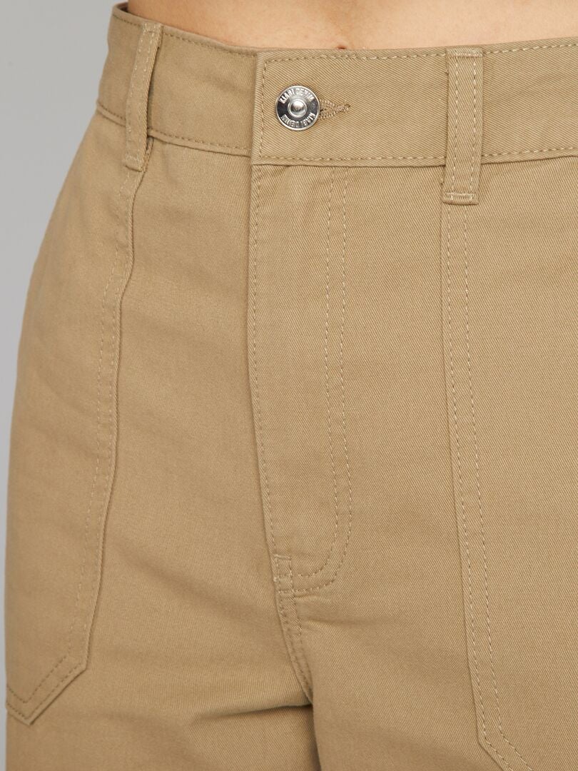 Broek met meerdere zakken - BEIGE
