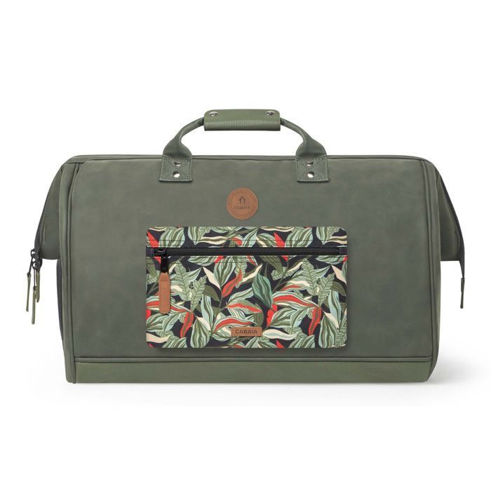 CABAIA Reisetasche für Damen und Herren, tannengrün - Abenteurer-Reisetasche aus veganem Nubukleder, Busan 310667