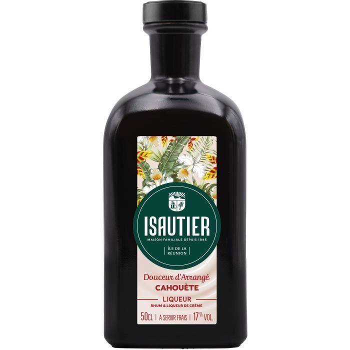 Ron Isautier - Ron con sabor a cacahuete dulce - Ron aromatizado - Isla Reunión - 17% vol. - 50 cl