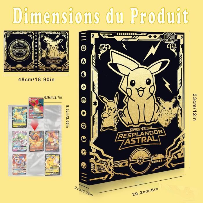 Álbum de cromos coleccionables - Pelícanos - Negro y Oro - Capacidad para 432 cromos - Para niños