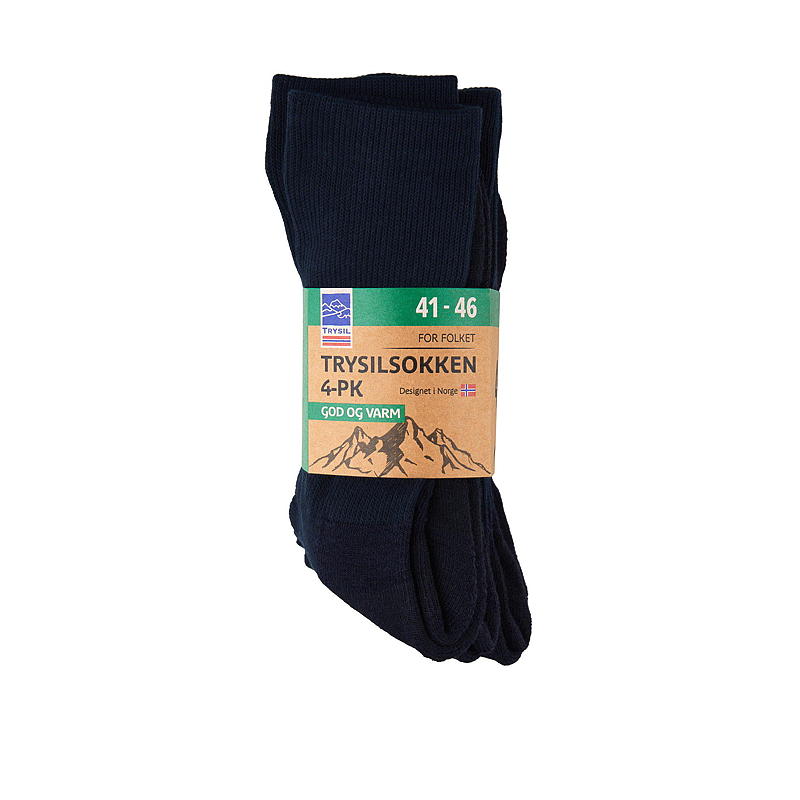 Chaussettes Trysil, lot de 4, pointure 41/46. Confortables et chaudes.
