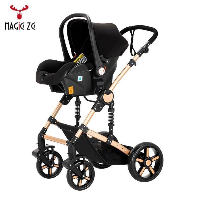 Magic ZC 3-in-1 Stroller: Baby Stroller, Cozy Travel Stroller, Newborn Stroller, Trio Stroller with One-Click Foldable Bassinet