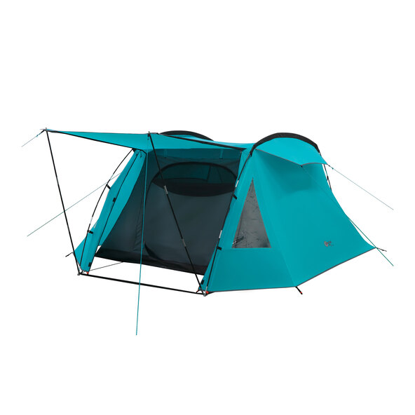 3-person camping tent with darkened cabin