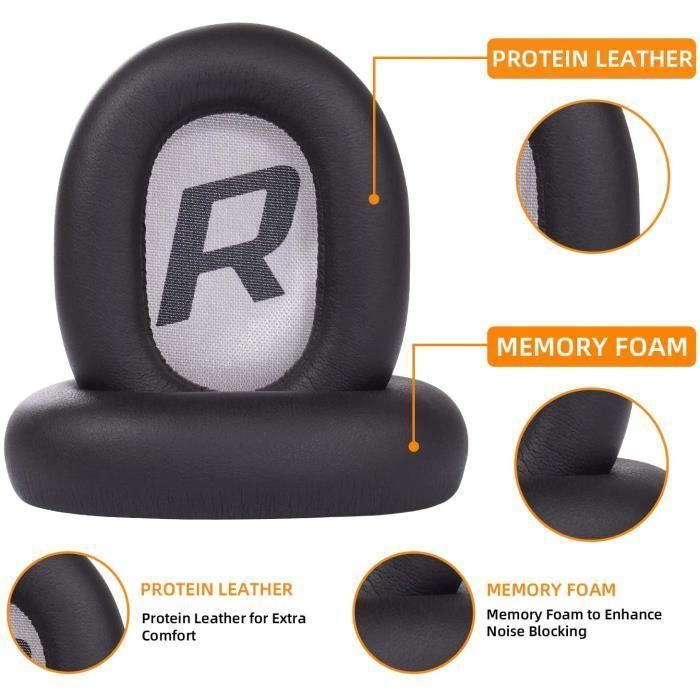 Cuscinetti auricolari di ricambio compatibili con le cuffie wireless Bluetooth con cancellazione del rumore Plantronics Backbeat Pro 2 (marrone)