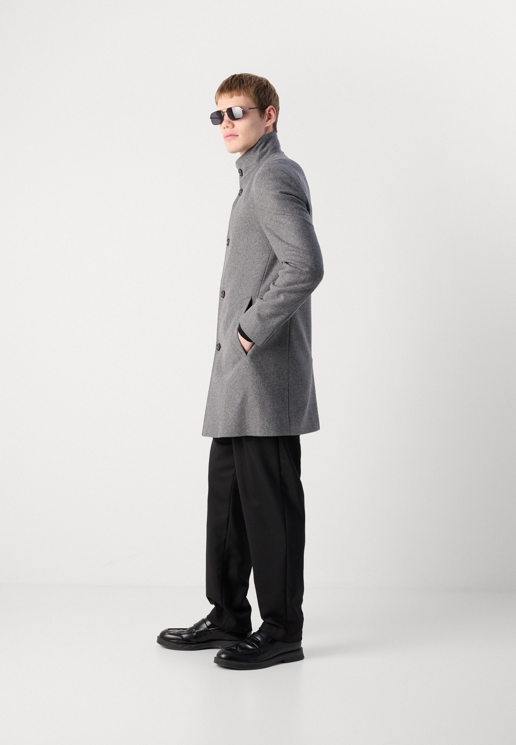 BOSS H-HYDE-SU-BIB-C-254 - Manteau classique - gris foncé