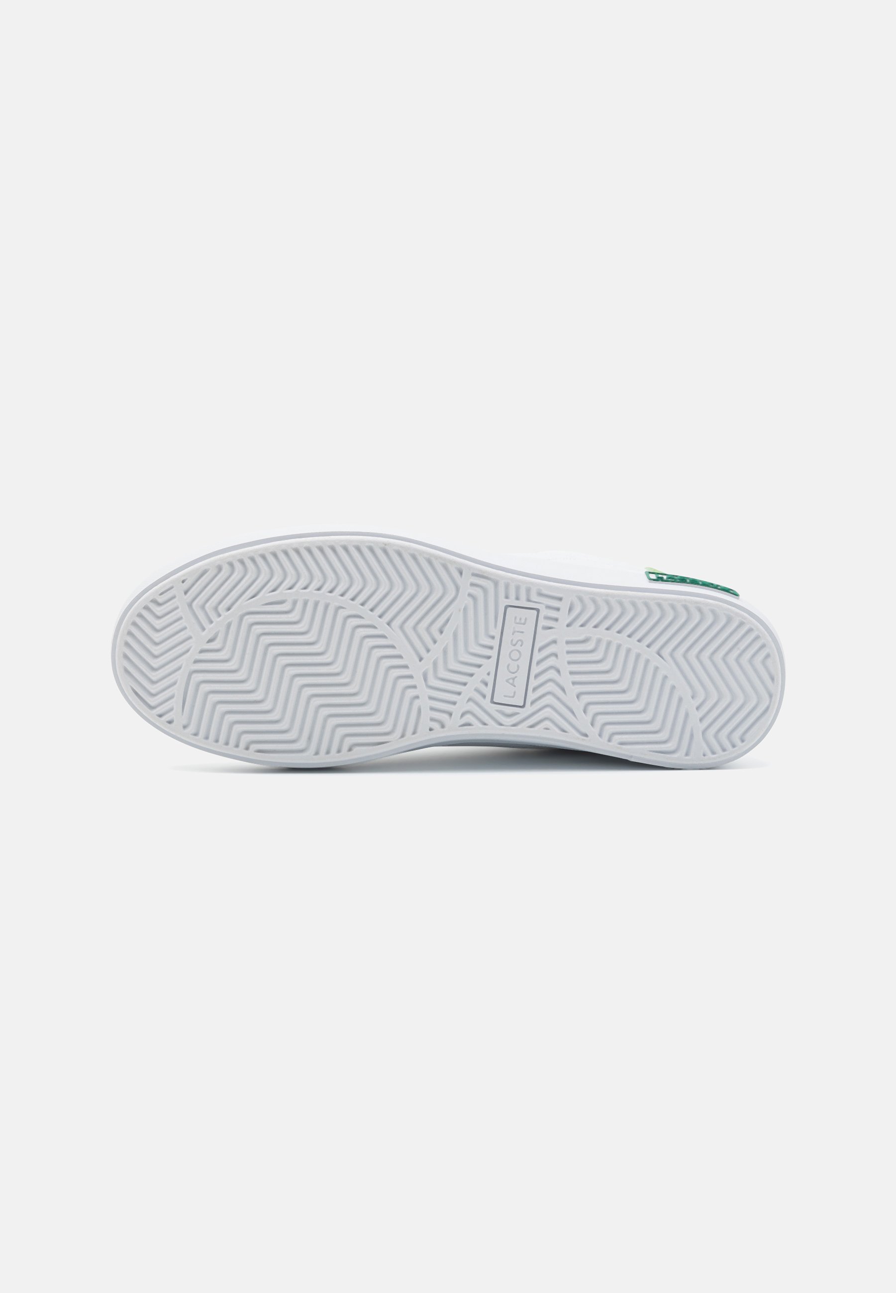 Lacoste POWERCOURT JUNIOR LACE UNISEX - Sneakersy - biały/zielony