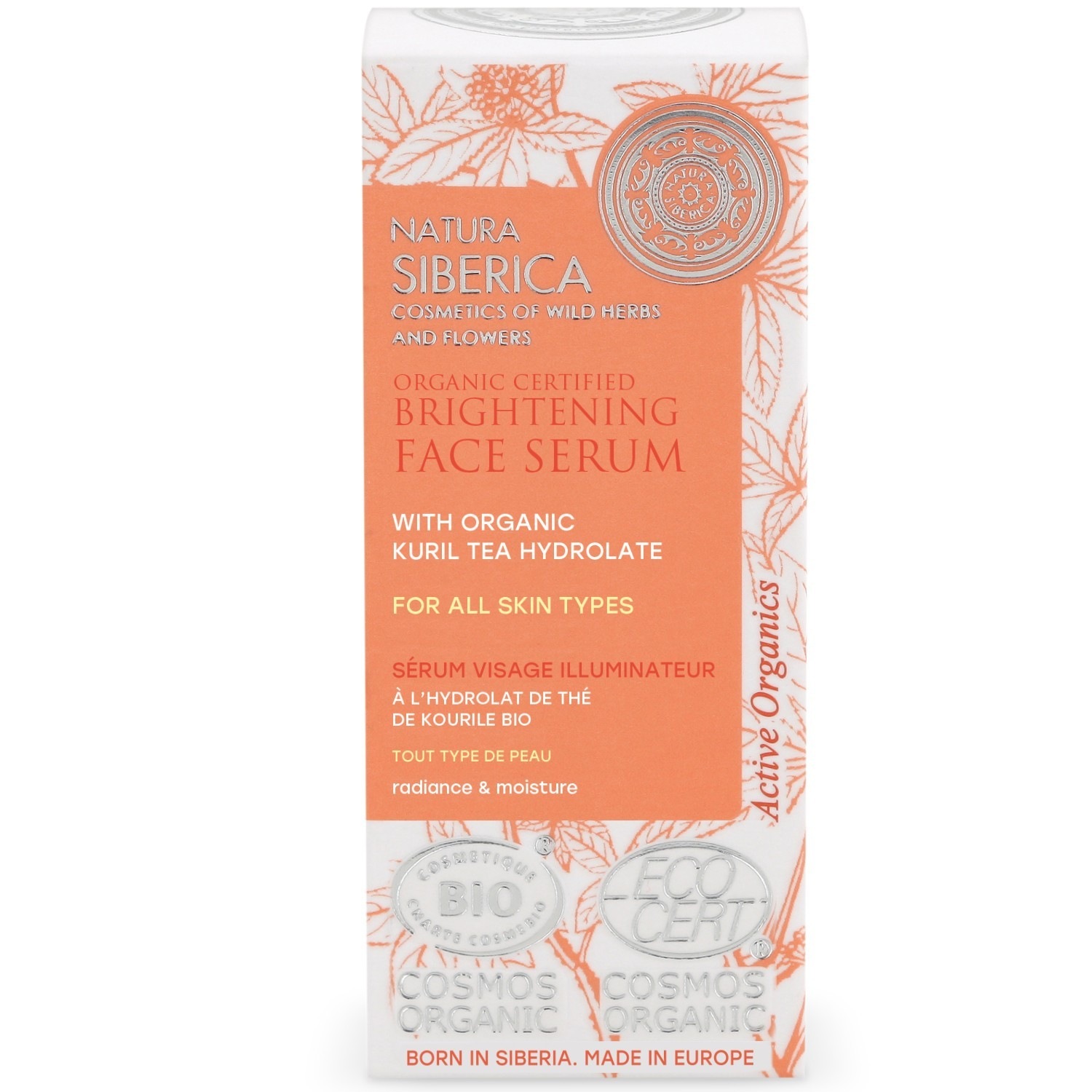 Natura Siberica Sérum Visage BIO Illuminateur Tous Types de Peaux au Thé de Kourile
