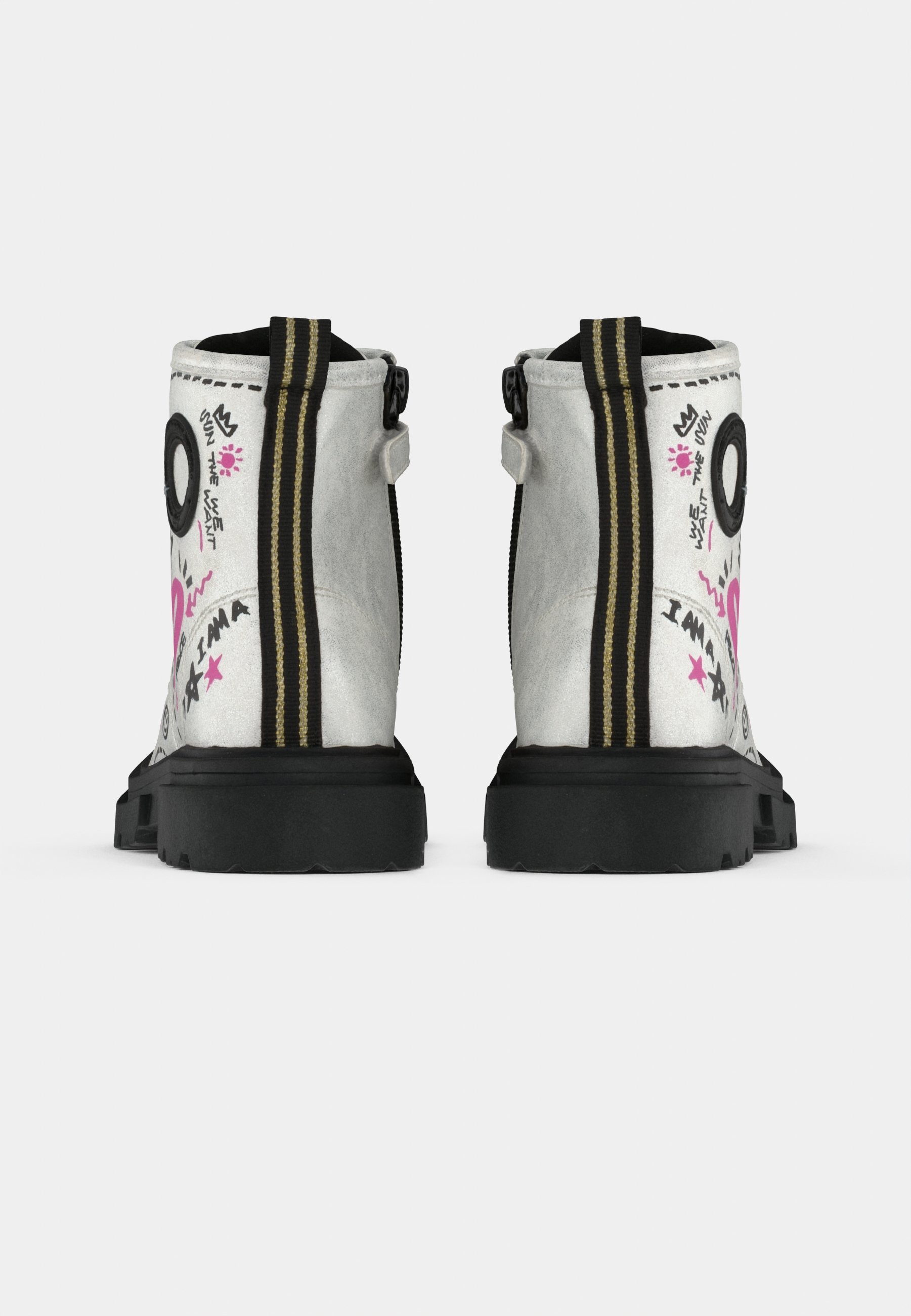 Primigi Bottines à lacets - argento/fuxia