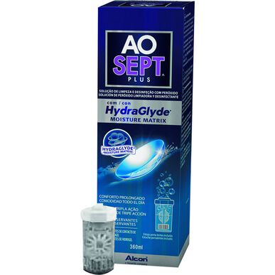 Aosept-piilolinssien puhdistusneste Aosept Plus Hydraglydellä 360ml 360ml