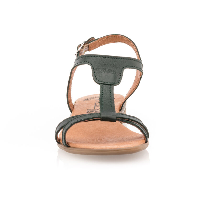 Grüne Damensandalen / Zehenfreie Schuhe