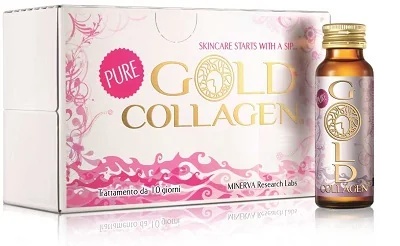 GOLDEN COLLAGEN Puur gouden collageen 10 flesjes Voedingssupplement voor de huid