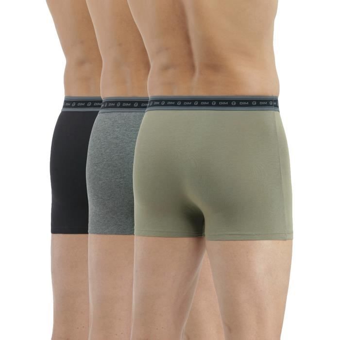 Calzoncillos bóxer de algodón orgánico para hombre - DIM - Ecosmart - Paquete de 3 - Cintura ultraelástica
